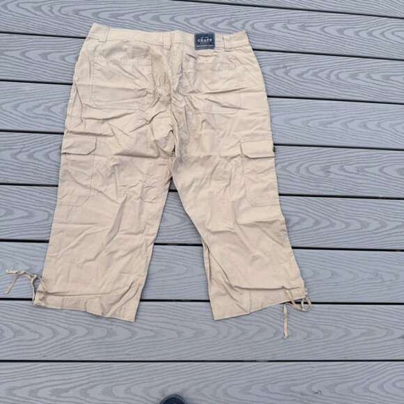 Chaps Women's Capri Pants Size 12 NWT Tan Beige Khaki - Picture 2 of 5